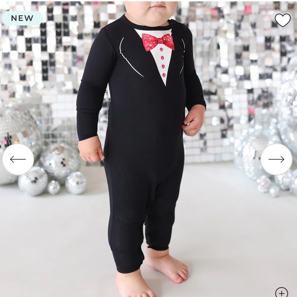 **NWT** Posh Peanut Tuxedo Onesie